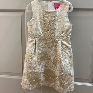 Lily Pulitzer gold shift dress